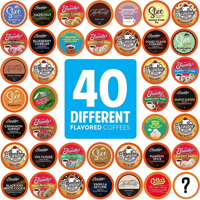 Two Rivers coffee 큐리그 다양한 맛 커피캡슐 40캡슐, 40개입