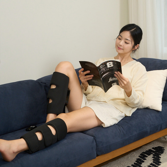 에이더 티메토 종아리 무선 마사지기 공기압 온열 진동 모드 하체 붓기 임산부 마사지, 그레이, 양쪽