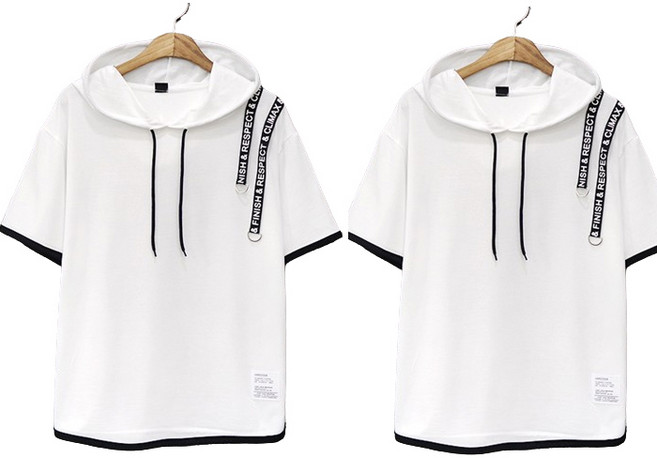 유니우 윈드 반팔 1+1 [20수 싱글] 후드티