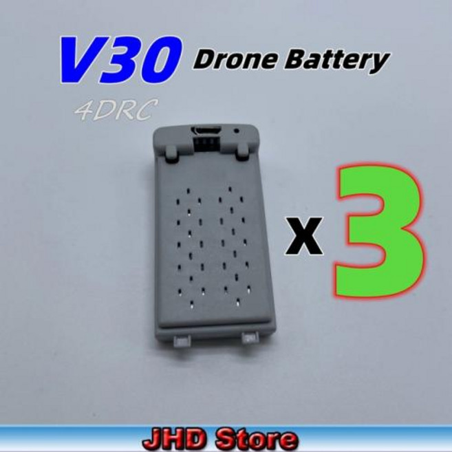 JHD 배터리 4DRC V30 미니 드론 3.7V 1000mAh 4D-V30 배터리 V30 배터리 도매, 04 V30 Grey 3 PCS_01 CHINA, 10) V30 Grey 3 PCS