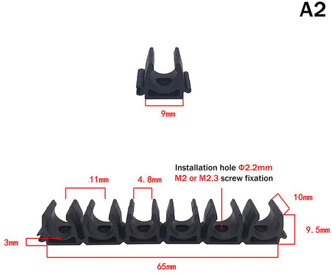 공압 튜브 에어 호스 고정 클램프 방향 수도관 홀더 가스 압축기 튜빙 유도 클립, 1개, Color: 1. For 6mm OD Hose