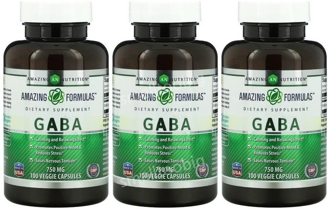 Amazing nutrition Gaba 가바 아미노산 750mg 200캡슐 3병, 200정 3병, 200정 - 쿠팡
