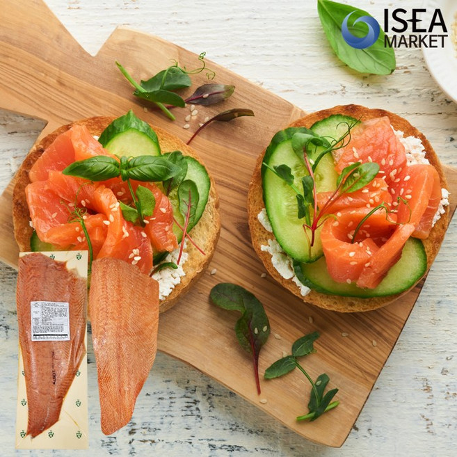 화이트베어 냉동 프리미엄 그라브락스 연어 슬라이스 10KG 칠레산 박스 도매, 1박스, 10KG(5~9미)