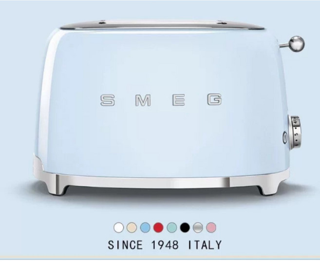 스메그 토스터기 TSF01 파스텔블루, 파스텔블루 하늘색(TSFO1)