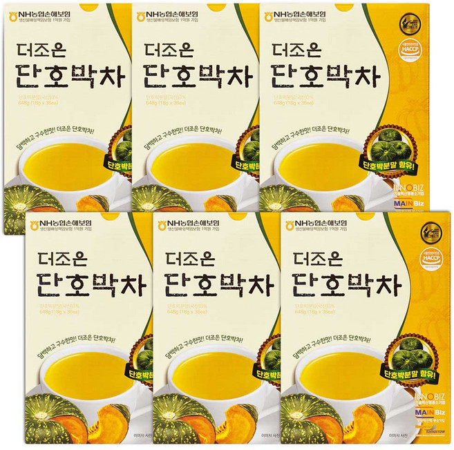 더조은 단호박차 식사대용 선식 스틱, 6개, 36개입, 18g