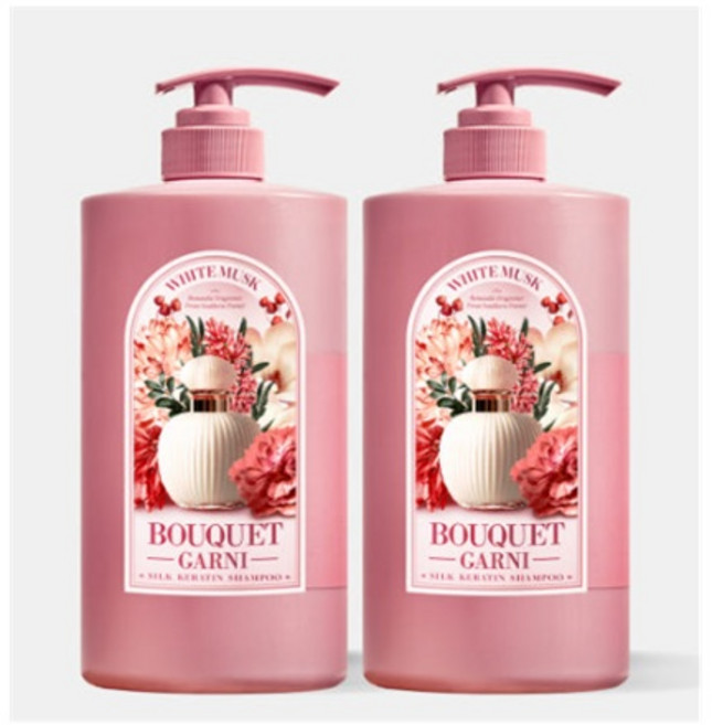 부케가르니 실크 케라틴 샴푸 1 000ml X 2개 대용량 향좋은sn, 1개