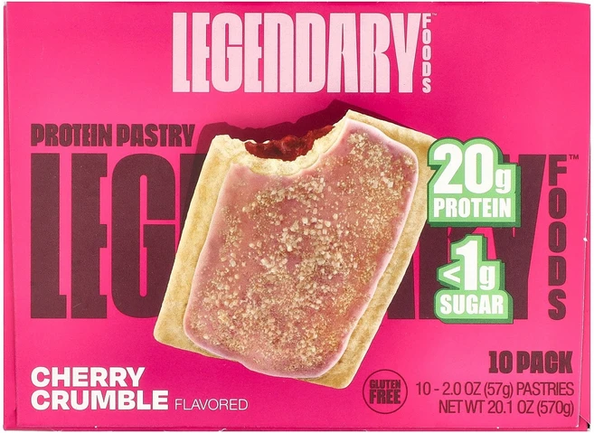 Legendary Foods 프로틴 페이스트리 체리 크럼블 10개입 각 57g(2oz) Foods (레전더리 푸드), Legendary Foods 프로틴 페이스트리 체리 크, 57g - 쿠팡