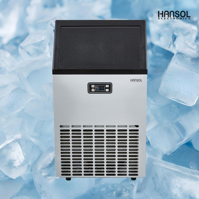한솔 업소용 대용량 제빙기 HSI-050KB 카페 PC방 식당 사무실 푸드트럭 급속제빙 자동급수 50kg, 제빙기50kg+필터/헤드(자가설치)