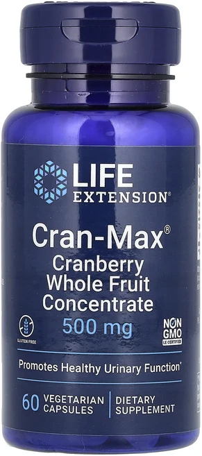 몸관리하세요 겨울입니다 Life Extension Cran-Max 크랜베리 통과일 농축액 500 mg 60 식물성 캡슐 특별관리진행, LifeExtensionCranMax크랜베리통과일농축액, 1 - 쿠팡