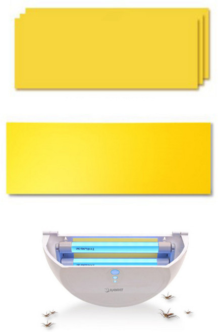 한빛 해충퇴치기 HV-435 끈끈이트랩 10매 글루페이퍼 끈끈이트랩, 단품