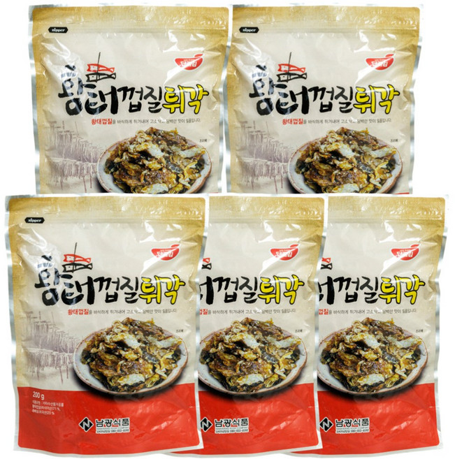 남광식품 황태 껍질 튀각, 200g, 5개