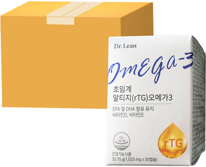 닥터린 초임계 알티지 필수 오메가3 혈전 혈행개선 건강식품 영양제 rTG 6박스 6개월분., 30정, 6개