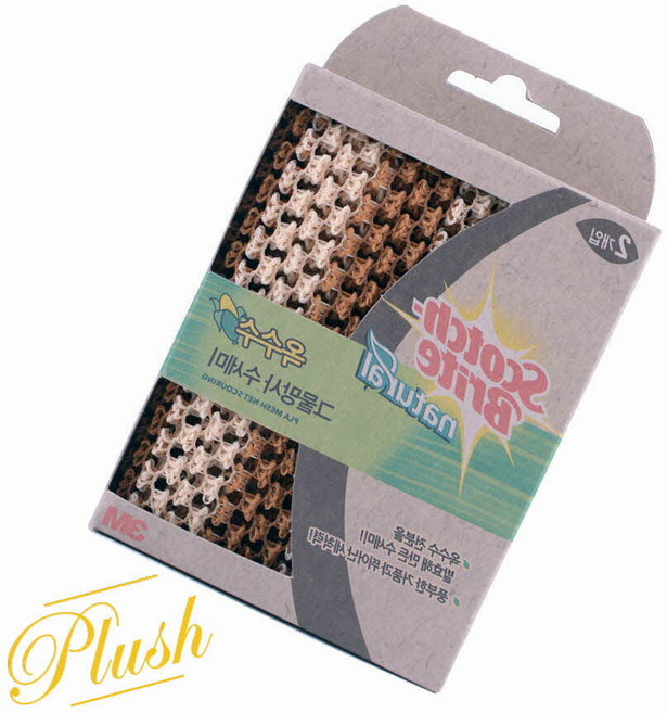 PH 3M 내츄럴 옥수수 그물망사 수세미 2개입 옥수수수세미 수건수세미 건조빠른수세미, 1개, 1개