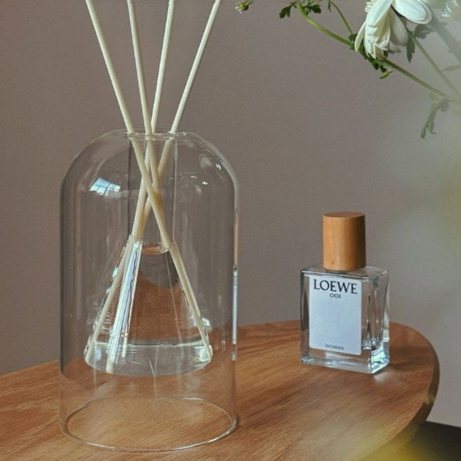 태현스토어 디퓨저 공병 스틱 포함 소분 유리, 투명, 1개, 130ml