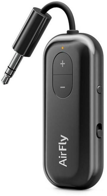 12 South AirFly Pro | 헤드폰 2대용 블루투스 무선 송신기/수신기 어댑터 오디오 공유 비행기 TV 체육관 스테레오 여행용 3.5mm 보조 잭과 호환, 블랙, AirFly SE