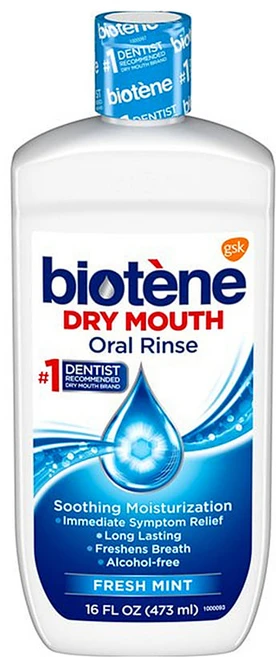 Biotene 바이오텐 드라이 마우스 린스 가글 입냄새제거제 구강청결제 프레시민트향, 4개, 473ml - 쿠팡
