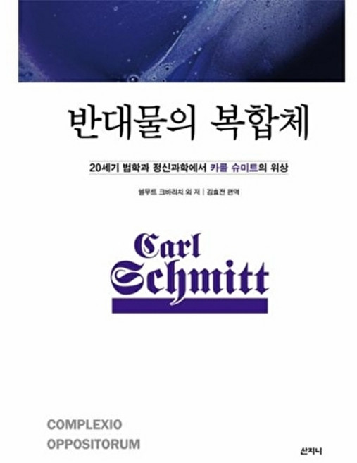 반대물의 복합체:20세기 법학과 정신과학에서 카를 슈미트의 위상, 산지니, 헬무트 크바리치 저/김효전 편역