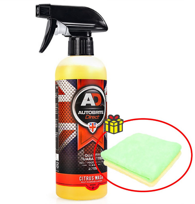 AD 시트러스 워시 오토브라이트 다이렉트 프리워시 고농축 알칼리성 세정제 500ml+타월, 500ml, 1개