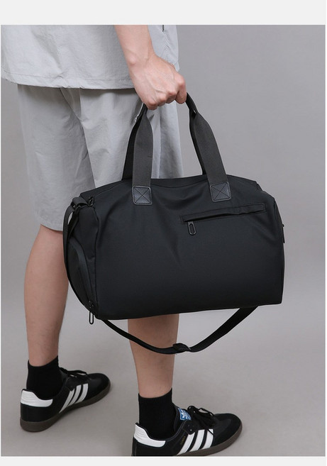 ANYOU 가방 여행 가방 건습 분리 수영가방 아웃도어 크로스백 스포츠 헬스 가방, 블랙