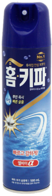 국산 홈키파 엘비이 알파 에어졸 500ml 모기 기피 해충 방지 벌레 퇴치 스프레이, 1개