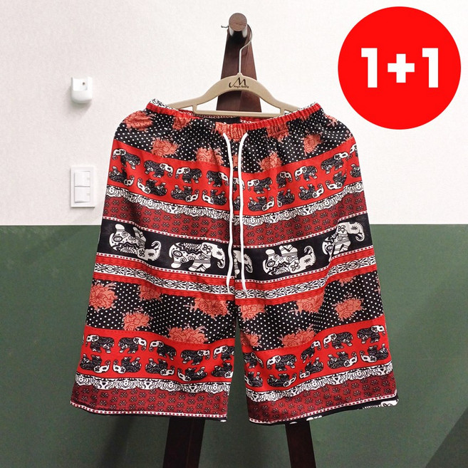 쿨쉐어 1+1 아이스 냉장고 코끼리 반바지 고무줄 밴딩 여름 쿨 팬츠 몸빼 홈웨어