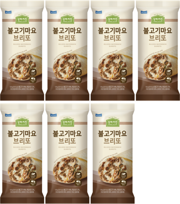 상하키친 브리또 130g 불고기마요 혼밥 즉석 간편 대용량 코스트코, 7개