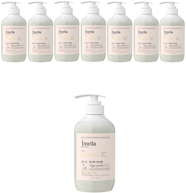 제이멜라 인 프랑스 라임 앤 바질 바디워시 시트러스향, 500ml, 8개