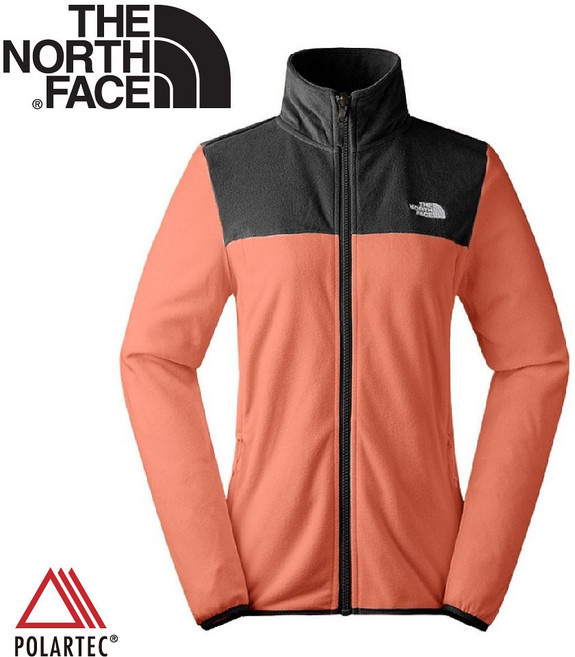 The North Face 女款 舒適保暖立領刷毛外套 粉橘色