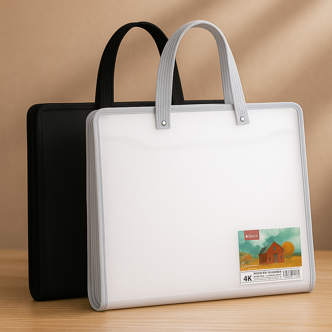 페어모리 프리미엄 화구 가방 4절 8절 아트백 미술 가방, 블랙