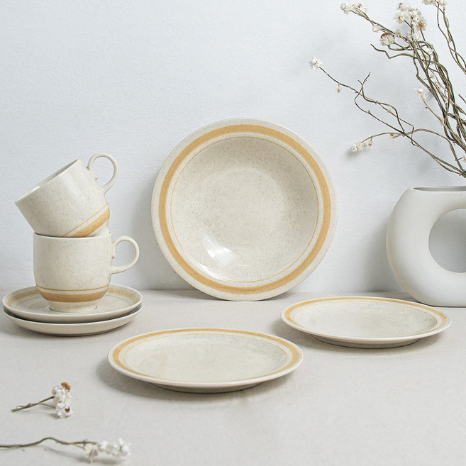 카네수즈 노블 라인 빈티지 2인 브런치세트 (5P), 베이비블루