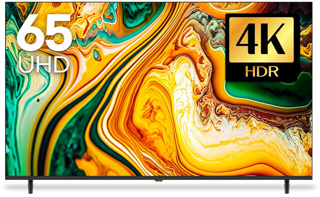 26년형 신제품 10년AS보장 아바 4K HDR PRO 165cm (65인치 ) 1등급 제로베젤 UHD TV, 고객직접설치, 스탠드형, 자가설치(직배송), 65인치