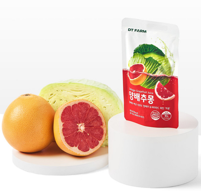 디티팜 양배추몽 NFC착즙 유기농 양배추자몽즙 1박스, 21개, 80ml