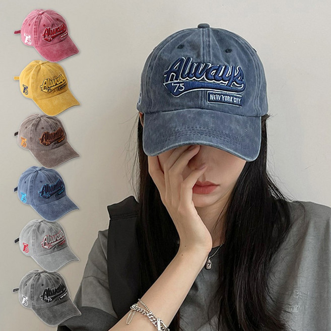 미다미 올웨이즈 시티 레터링 포인트 남녀공용 볼캡 (6컬러)