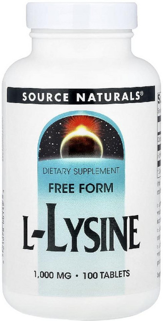 소스내추럴스 엘라이신 L라이신 L Lysine 1000mg 100정, 1개