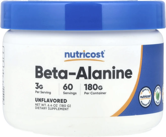 행복하고 건강하게 Nutricost 베타-알라닌 무맛 180g(6.4oz) 백년회로하세요, 180g, 1개 - 쿠팡