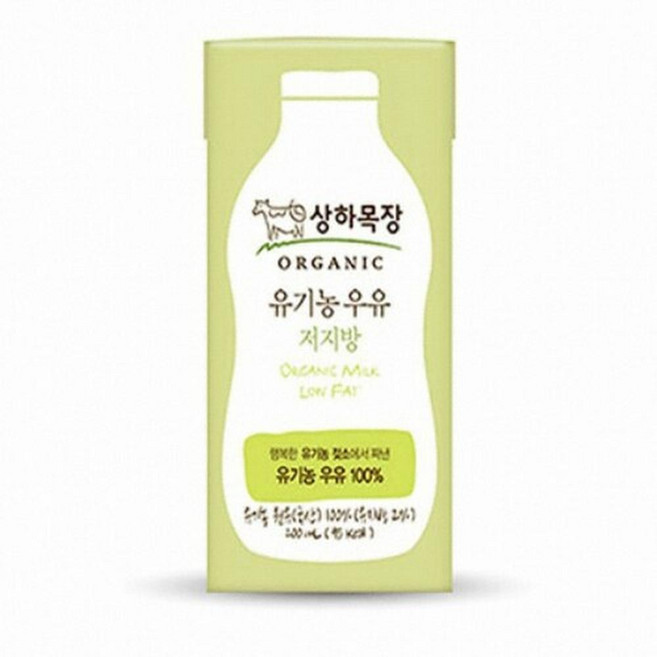 매일유업 상하목장 유기농 우유 저지방 멸균, 200ml, 240개