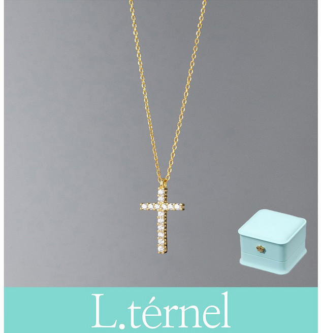 르떼르넬 LSSNC001 Sterling Silver 리얼 법정 순은 925 십자가 크로스 여자 실버 목걸이 은목걸이