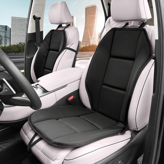 엑스핏 4D입체 에어메쉬 여름 통풍시트 자동차시트커버, 블랙, 1개