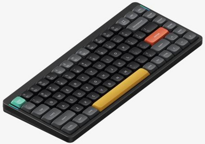 NuPhy Air75 V2 무선 맞춤형 기계식 키보드, Cowberry Switch, 03 Basalt Black