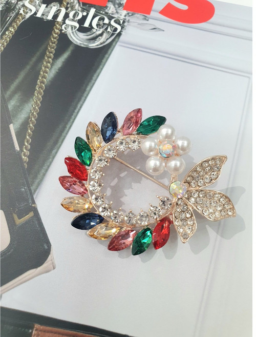 레몬트리427뿜뿜 매력발산 인조보석 고급 루비브로치*기프트박스