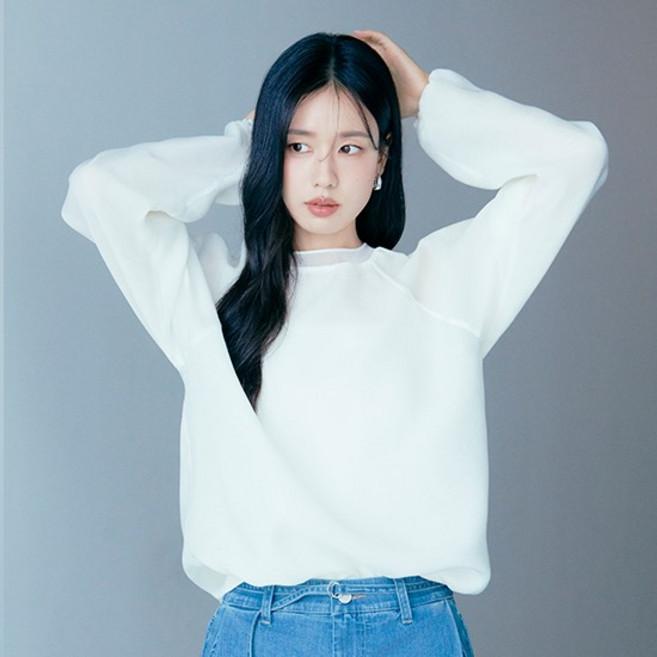 셀렙샵에디션 3.1셀렙샵 에디션 26SS 린넨블렌드 시스루 스웻블라우스 203679