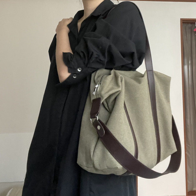 포이아 남녀공용 빈티지 보부상 노트북가방 크로스백