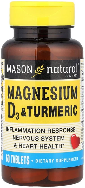 메이슨네츄럴 강황 함유 마그네슘 & 비타민D3 60정, 1개 - 쿠팡