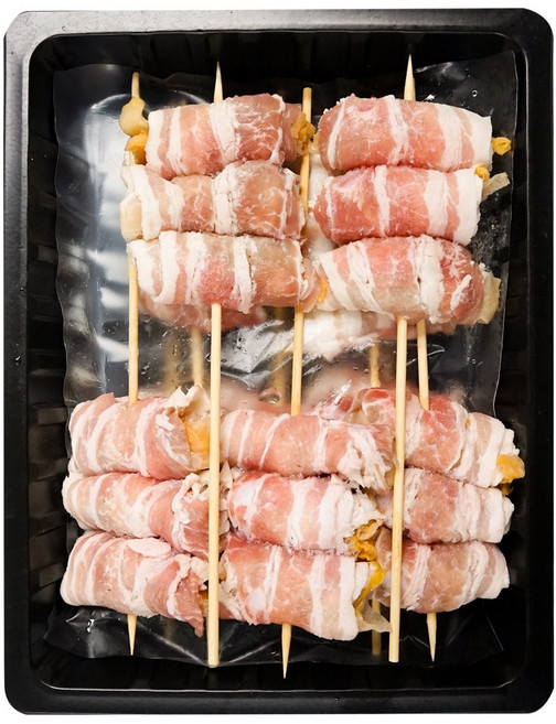 꼬치마트 신상품 삼겹묵은지말이 꼬치, 10개, 55g