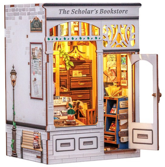 핸즈크라프트 diy 미니어처 만들기 북눅 북엔드 스칼라 북스토어