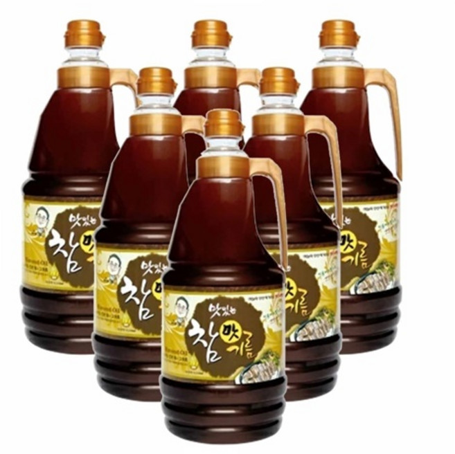 호재식품 [대용량 식당용 업소용]맛있는 참맛기름1.8리터 6병, 6개, 1.8L