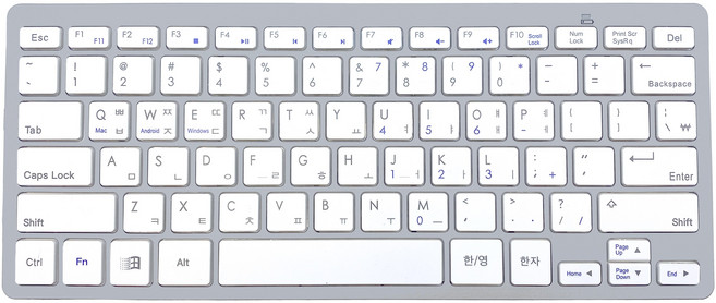 저소음 무선 휴대용 블루투스5.0 미니 텐키리스 키보드, DK-BT9000, 실버