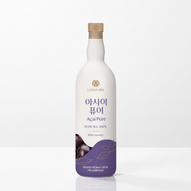 리브퓨어 아사이퓨어 아사이베리 (병)+ KF94 10매증정, 1개, 750ml
