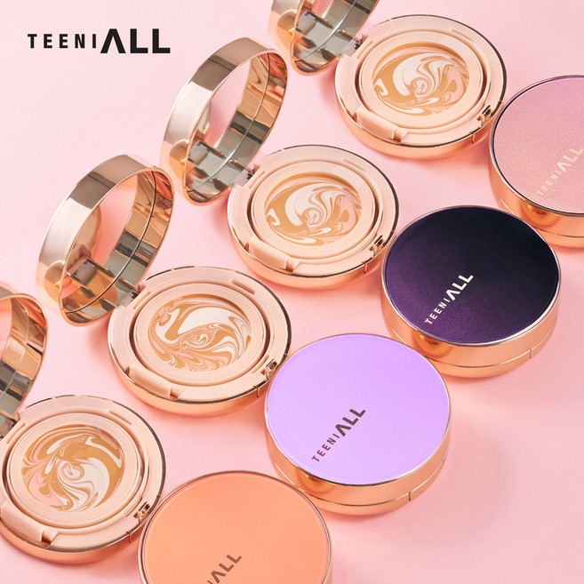 본사직영 / [견미리팩트] 티니올 디 오리지널 크리미 팩트 본품 1개 + 리필 1개, 코랄오렌지, 21호