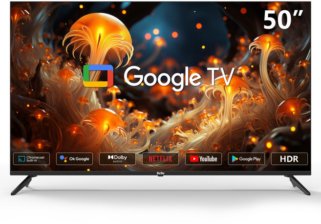 TuTu 4K HDR 구글 스마트 TV, 고객직접설치, 스탠드 또는 벽걸이 호환 가능, U50Q1G-KR, 127cm/50인치